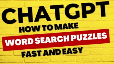 How To Make Word Search Puzzles with ChatGPT and Puzzle Book Mastery