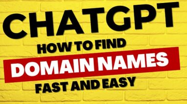 ChatGPT: How To Find The Perfect Domain Names